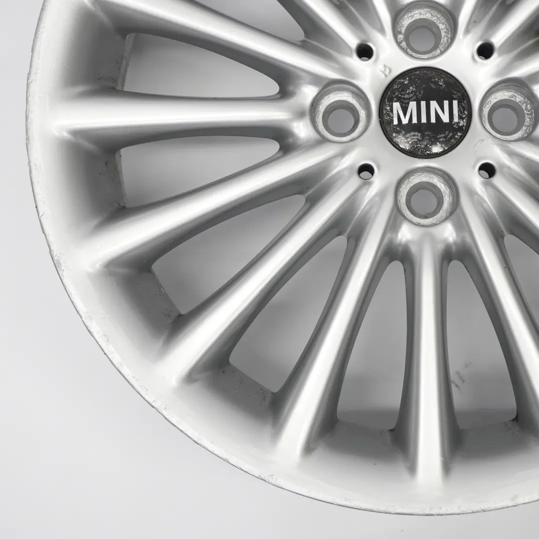 Argento Cerchio in lega 17" 7J Multi-Spoke 108 per Mini Cooper R50 R55 R56 R57 con numero di parte 6777356 Mini Cooper R50 R55 R56 R57 Argento Cerchio in lega 17" 7J Multi-Spoke 108 - SKU 6777356-2 - Numero di parte 6777356