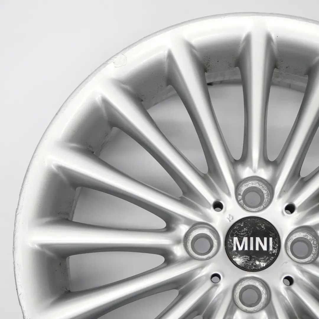 Alloy Rim 17" 7J Multi-Spoke 108 to Mini Cooper R50 R55 R56 R57 Silver Wheel with Part number 6777356 Mini Cooper R50 R55 R56 R57 Silver Wheel Alloy Rim 17" 7J Multi-Spoke 108 - SKU 6777356-2 - Part number 6777356
