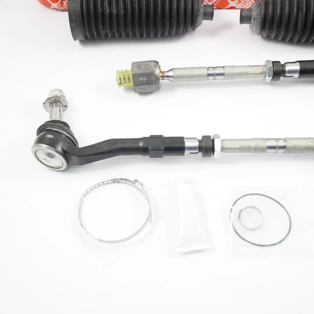 Tie Rod Front Axle Joint Left Right N/O/S Febi Pair Set to BMW E60 E61 E63 with Part number 6777479 BMW E60 E61 E63 Tie Rod Front Axle Joint Left Right N/O/S Febi Pair Set - SKU 6777479-1 - Part number 6777479