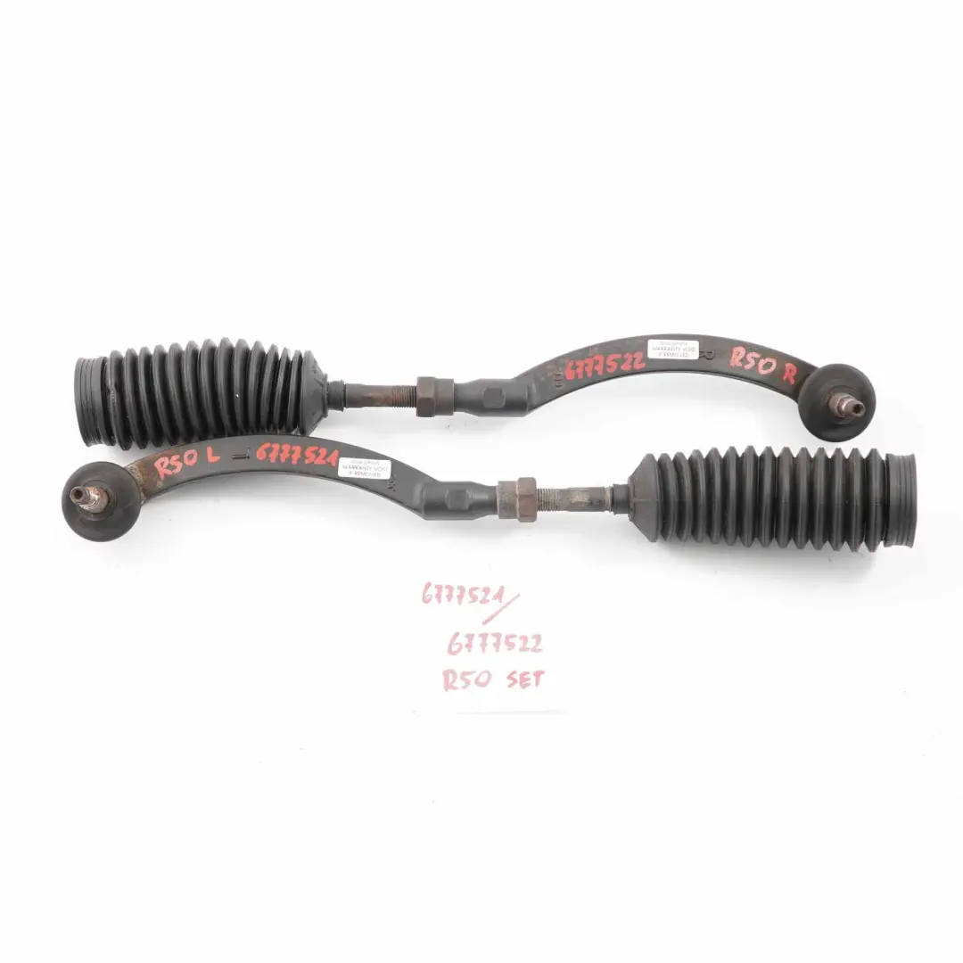 Steering Linkage Tie Rod Left Right N/O/S Set to MINI Cooper R50 R52 R53 with Part number 6777521 MINI Cooper R50 R52 R53 Steering Linkage Tie Rod Left Right N/O/S Set - SKU 6777521-6777522 - Part number 6777521