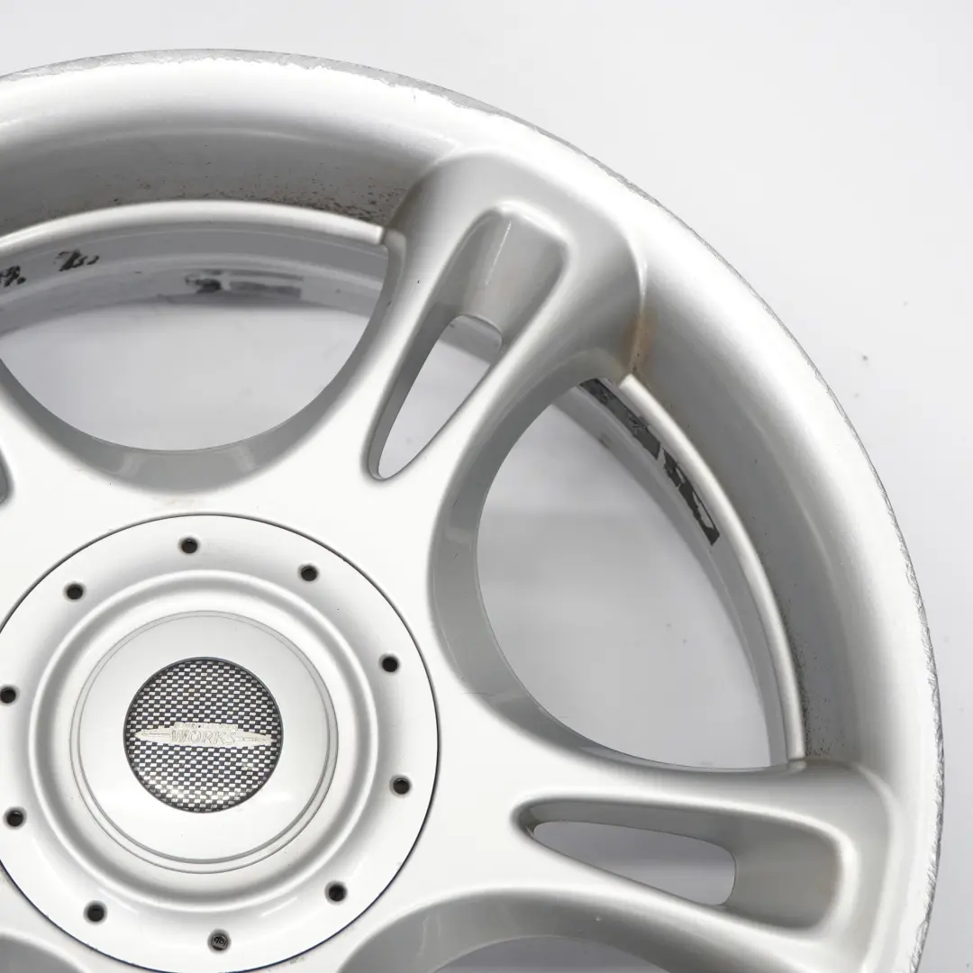Alloy Rim 18" 7J ET:52 JCW Star Spoke R95 to Mini R50 R53 R56 Silver Wheel with Part number 6777972 Mini R50 R53 R56 Silver Wheel Alloy Rim 18" 7J ET:52 JCW Star Spoke R95 - SKU 6777972-2 - Part number 6777972
