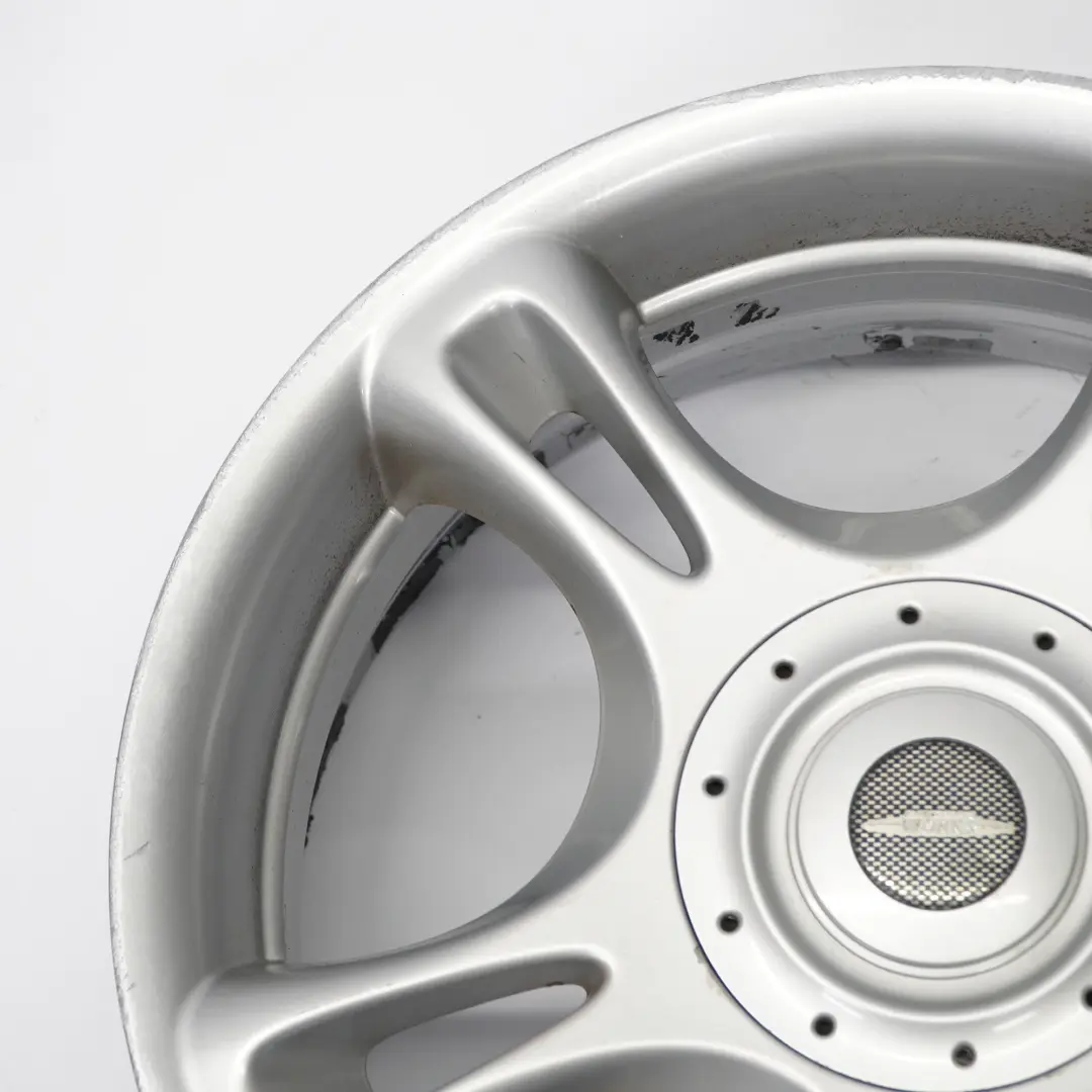 Alloy Rim 18" 7J ET:52 JCW Star Spoke R95 to Mini R50 R53 R56 Silver Wheel with Part number 6777972 Mini R50 R53 R56 Silver Wheel Alloy Rim 18" 7J ET:52 JCW Star Spoke R95 - SKU 6777972-2 - Part number 6777972