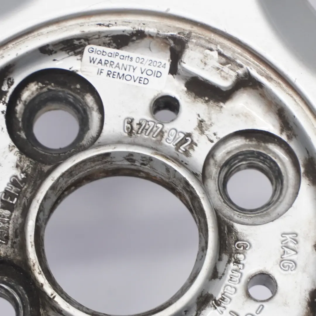 Alloy Rim 18" 7J ET:52 JCW Star Spoke R95 to Mini R50 R53 R56 Silver Wheel with Part number 6777972 Mini R50 R53 R56 Silver Wheel Alloy Rim 18" 7J ET:52 JCW Star Spoke R95 - SKU 6777972-3 - Part number 6777972