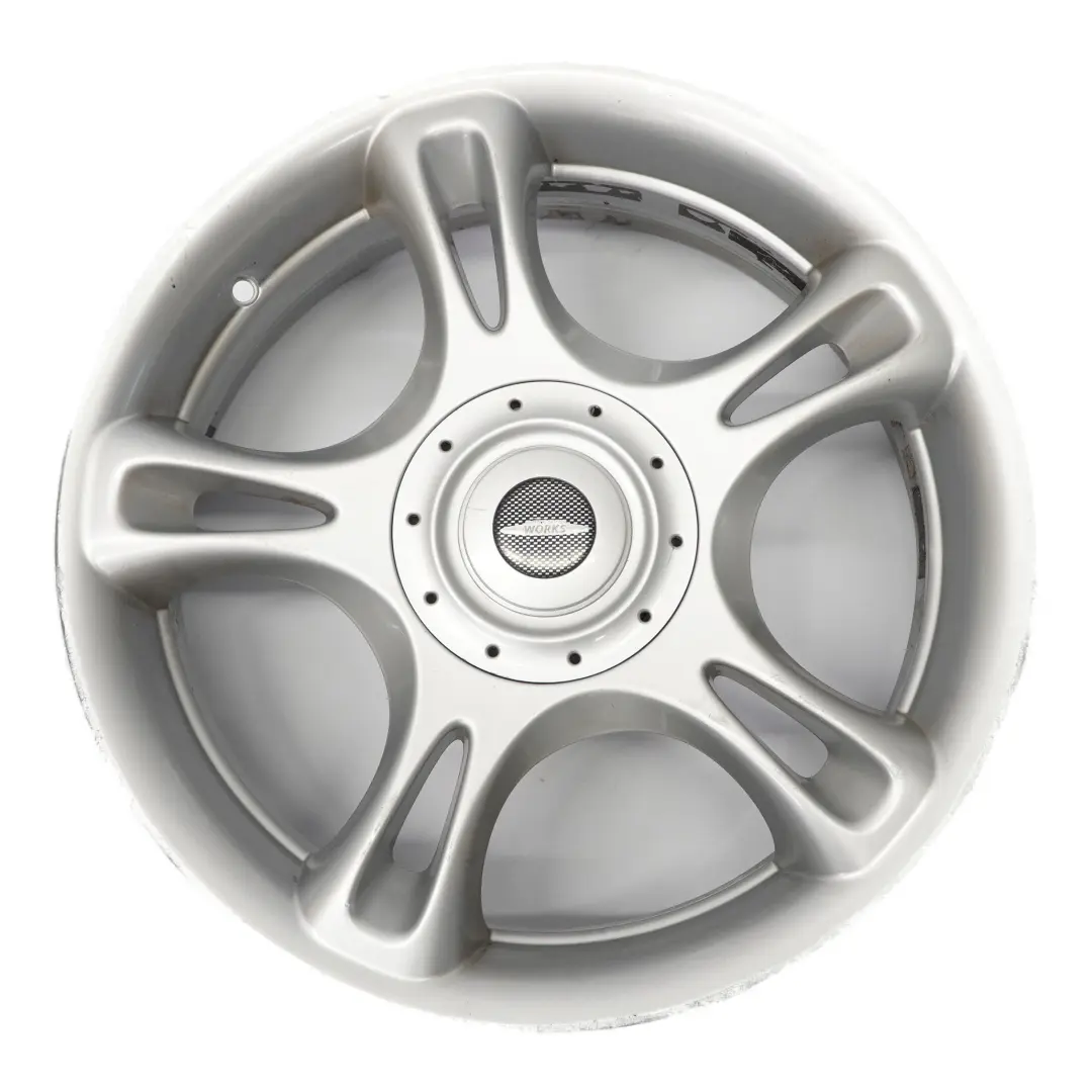 Alloy Rim 18" 7J ET:52 JCW Star Spoke R95 to Mini R50 R53 R56 Silver Wheel with Part number 6777972 Mini R50 R53 R56 Silver Wheel Alloy Rim 18" 7J ET:52 JCW Star Spoke R95 - SKU 6777972-4 - Part number 6777972