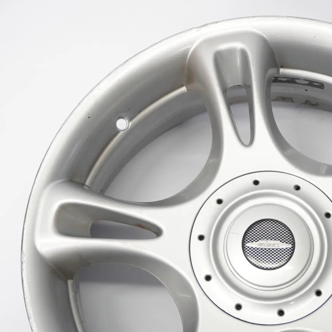 Alloy Rim 18" 7J ET:52 JCW Star Spoke R95 to Mini R50 R53 R56 Silver Wheel with Part number 6777972 Mini R50 R53 R56 Silver Wheel Alloy Rim 18" 7J ET:52 JCW Star Spoke R95 - SKU 6777972-4 - Part number 6777972