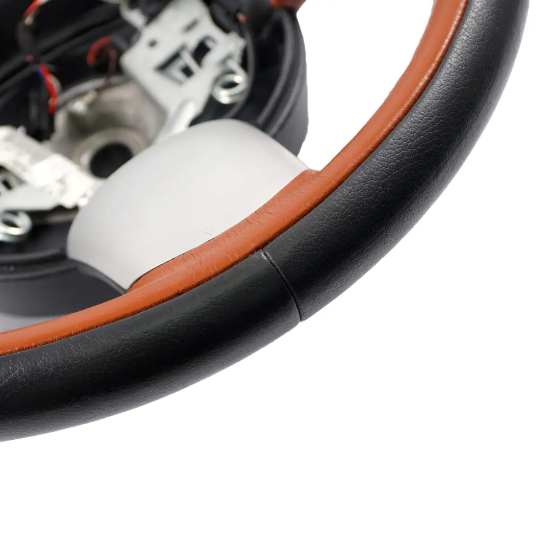 Sportlenkrad Schwarz / Braun Leder Lenkrad Multifunktion für Mini Cooper R50 R52 R53 mit Teilenummer 6778149 Mini Cooper R50 R52 R53 Sportlenkrad Schwarz / Braun Leder Lenkrad Multifunktion - SKU 6778149 - Teilenummer 6778149
