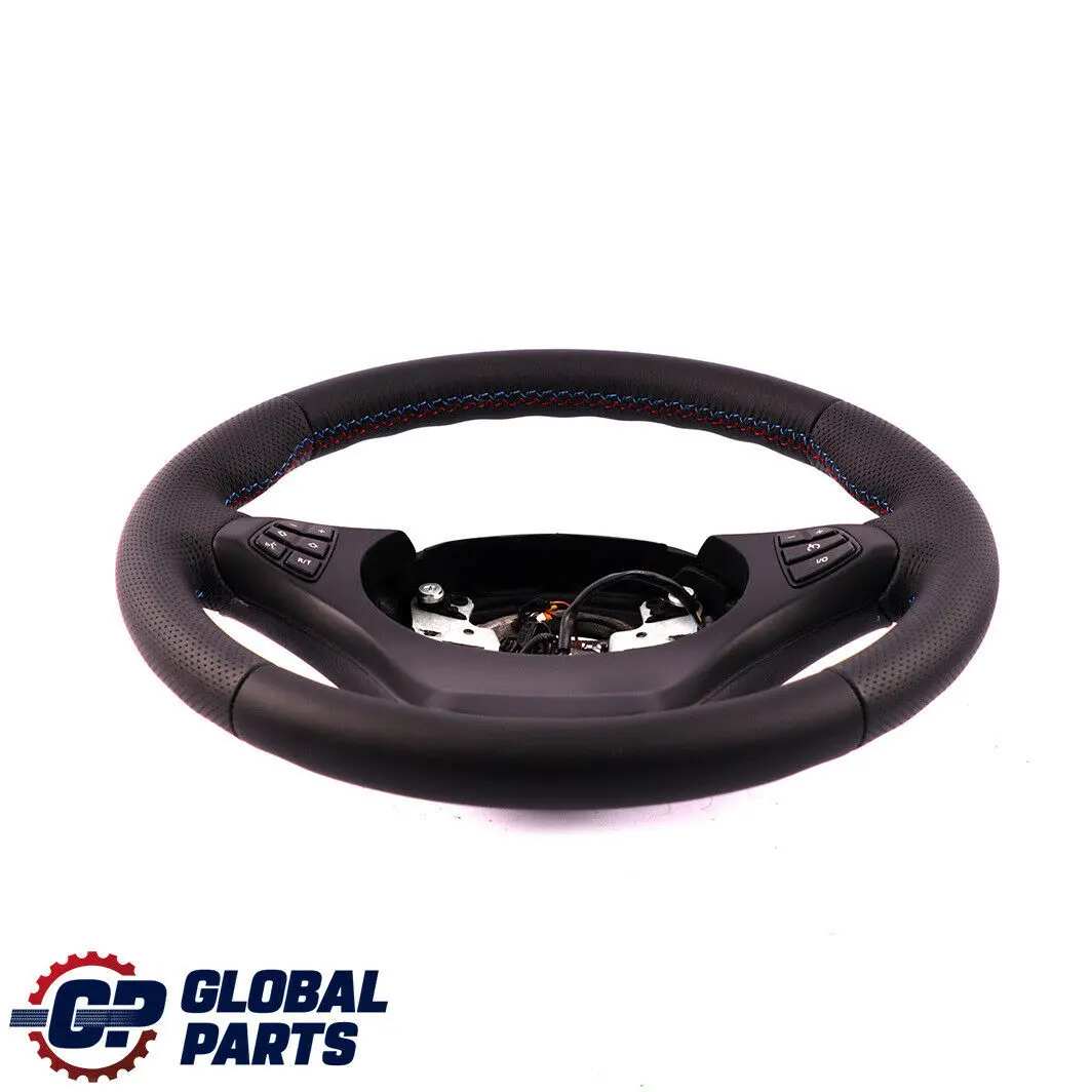 NUOVA Pelle Nera Volante Sportivo M-tricolori per BMW X3 X5 E53 E83 con numero di parte 6778404 BMW X3 X5 E53 E83 NUOVA Pelle Nera Volante Sportivo M-tricolori - SKU 6778404 - Numero di parte 6778404