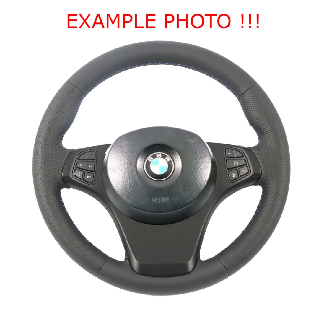 Heated NEW Black Leather Sport Steering Wheel M-tricoloured to BMW X3 E83 X5 E53 with Part number 6778411 BMW X3 E83 X5 E53 Heated NEW Black Leather Sport Steering Wheel M-tricoloured - SKU 6778411-1 - Part number 6778411