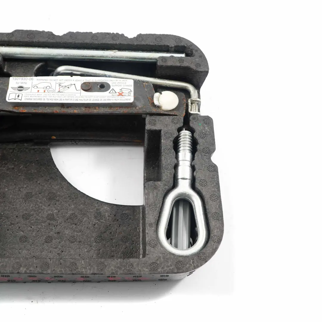 Tool Service Kit Lifting Jack Tyre Sealant Hook to Mini Cooper One R56 R57 with Part number 6778554 Mini Cooper One R56 R57 Tool Service Kit Lifting Jack Tyre Sealant Hook - SKU 6778554-3 - Part number 6778554