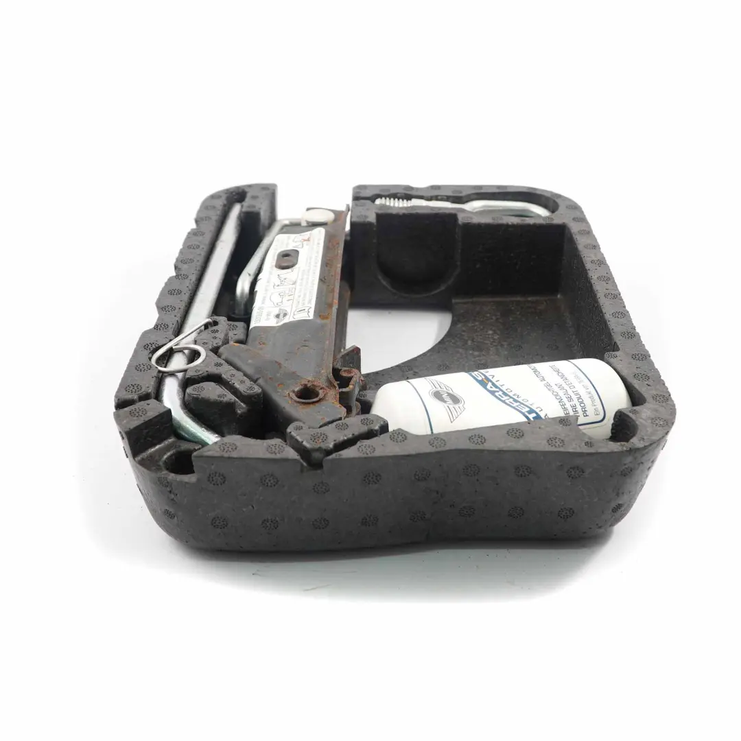 Tool Service Kit Lifting Jack Tyre Sealant Hook to Mini Cooper One R56 R57 with Part number 6778554 Mini Cooper One R56 R57 Tool Service Kit Lifting Jack Tyre Sealant Hook - SKU 6778554-3 - Part number 6778554