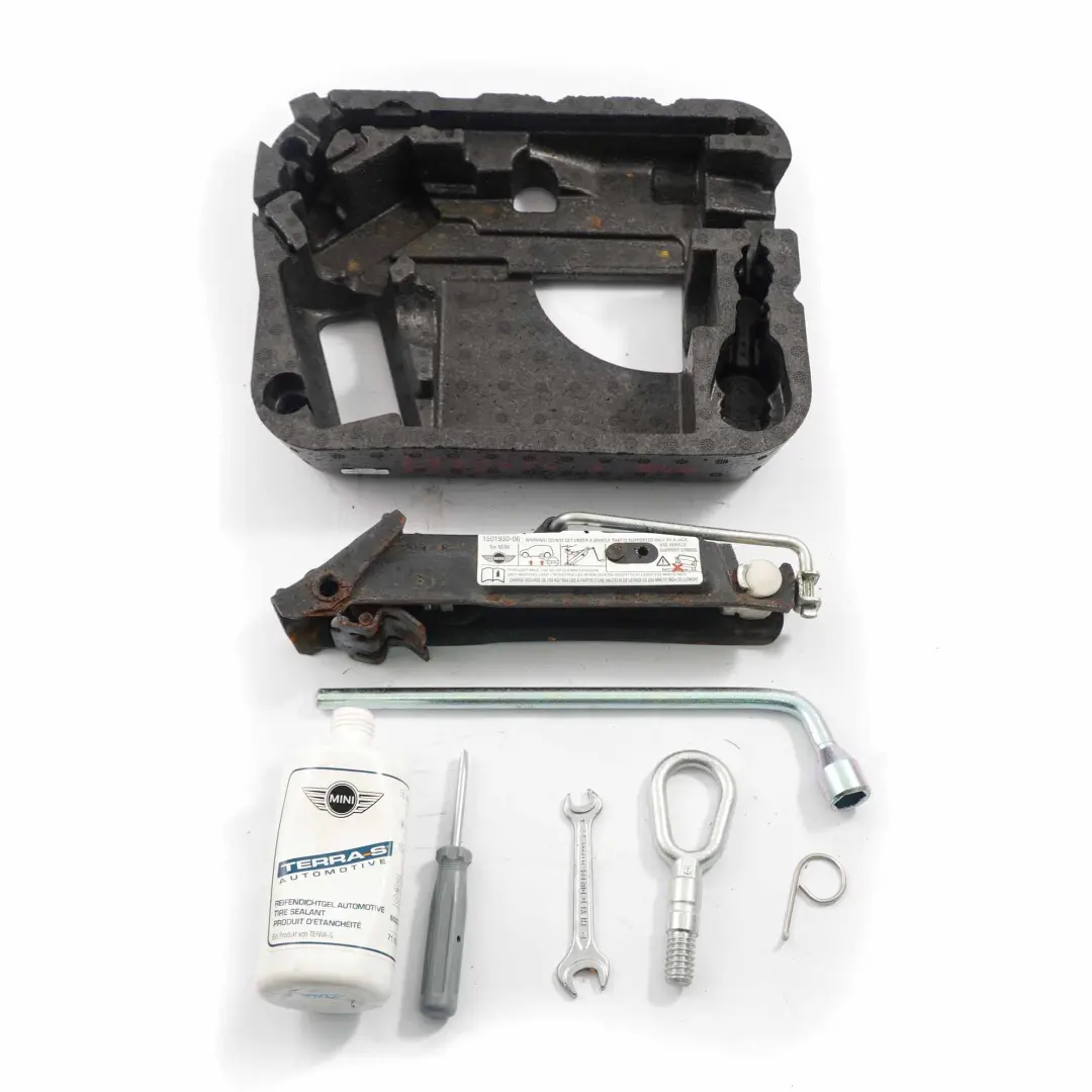 Mini Cooper One R56 R57 Tool Service Kit Lifting Jack Tyre Sealant Hook - SKU 6778554-3 - Part number 6778554