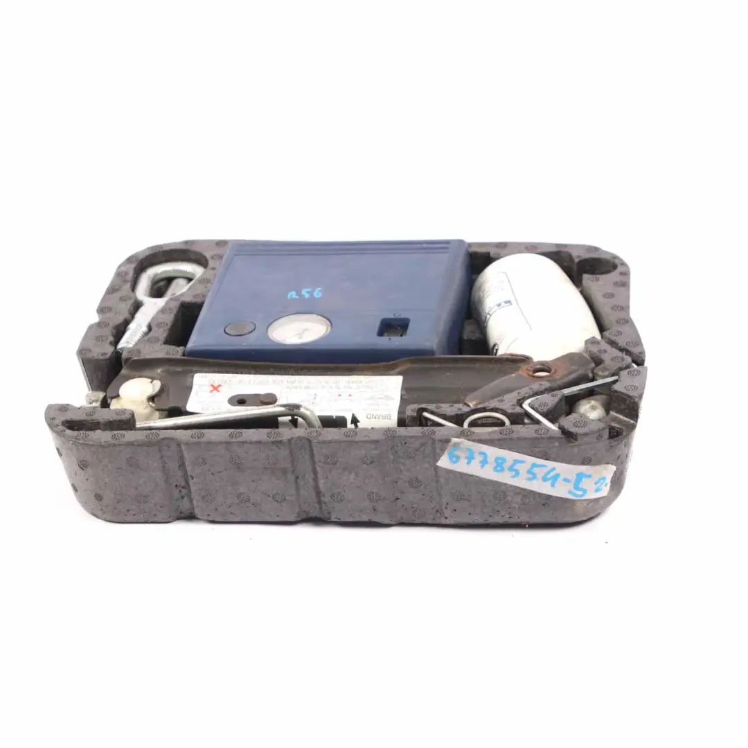 Service Kit Mini Cooper One R56 R57 Werkzeug Hebebock Reifendichtmittel Lagerung für mit Teilenummer 6778554 Service Kit Mini Cooper One R56 R57 Werkzeug Hebebock Reifendichtmittel Lagerung - SKU 6778554-5 - Teilenummer 6778554