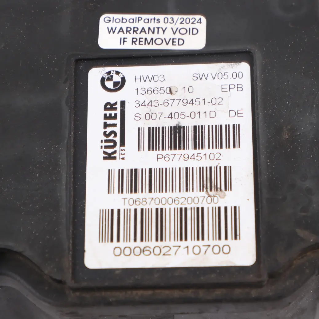  Freno elettronico BMW E70 E71 Attuatore stazionamento Unità controllo - SKU 6779451-1 - Numero di parte 6779451