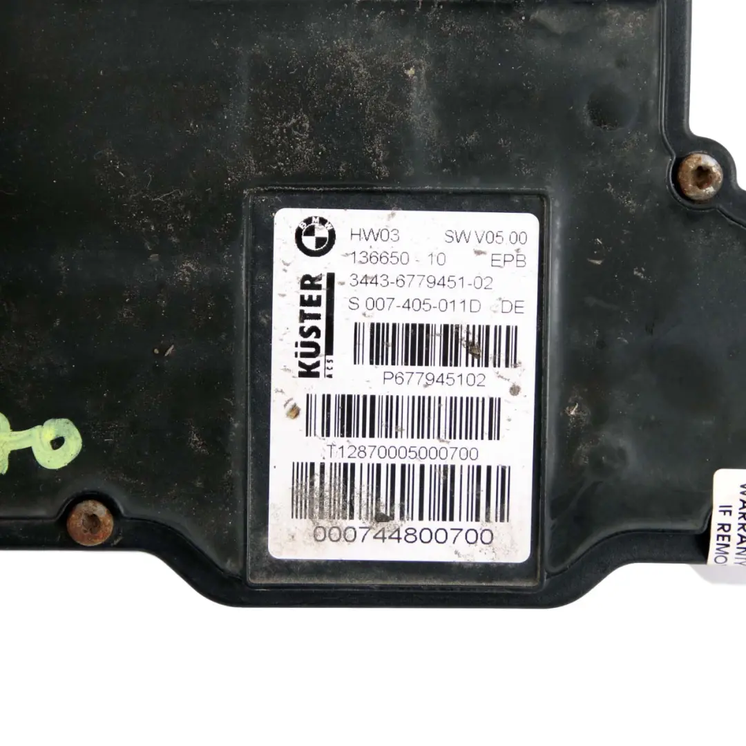 BMW X5 E70 X6 E71 Actuador Control Freno Estacionamiento Electrónico - SKU 6779451 - Número de pieza 6779451