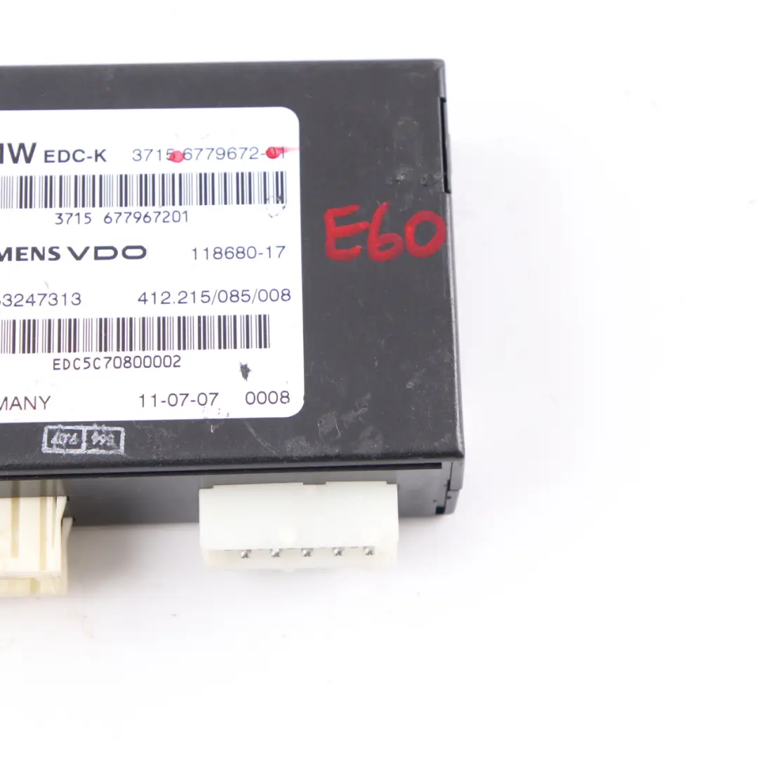 EDC-K Control Unit Module ECU Rear Suspension to BMW E60 M5 E63 M6 E65 with Part number 6779672 BMW E60 M5 E63 M6 E65 EDC-K Control Unit Module ECU Rear Suspension - SKU 6779672 - Part number 6779672