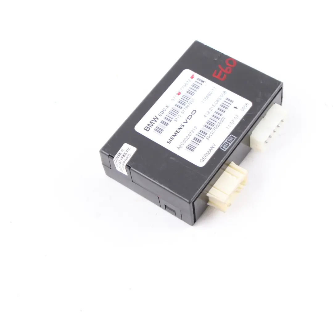 EDC-K Control Unit Module ECU Rear Suspension to BMW E60 M5 E63 M6 E65 with Part number 6779672 BMW E60 M5 E63 M6 E65 EDC-K Control Unit Module ECU Rear Suspension - SKU 6779672 - Part number 6779672