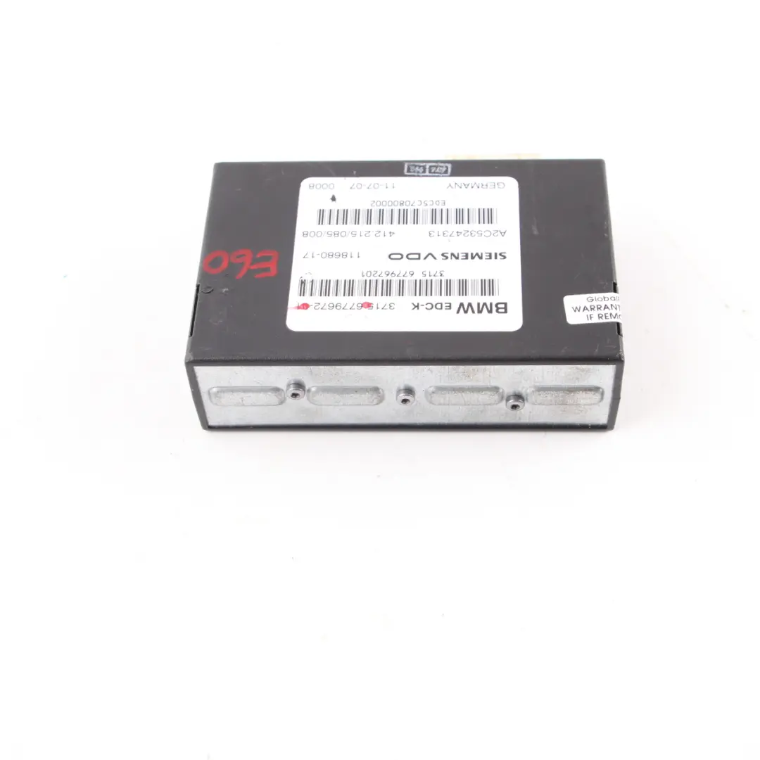 EDC-K Control Unit Module ECU Rear Suspension to BMW E60 M5 E63 M6 E65 with Part number 6779672 BMW E60 M5 E63 M6 E65 EDC-K Control Unit Module ECU Rear Suspension - SKU 6779672 - Part number 6779672