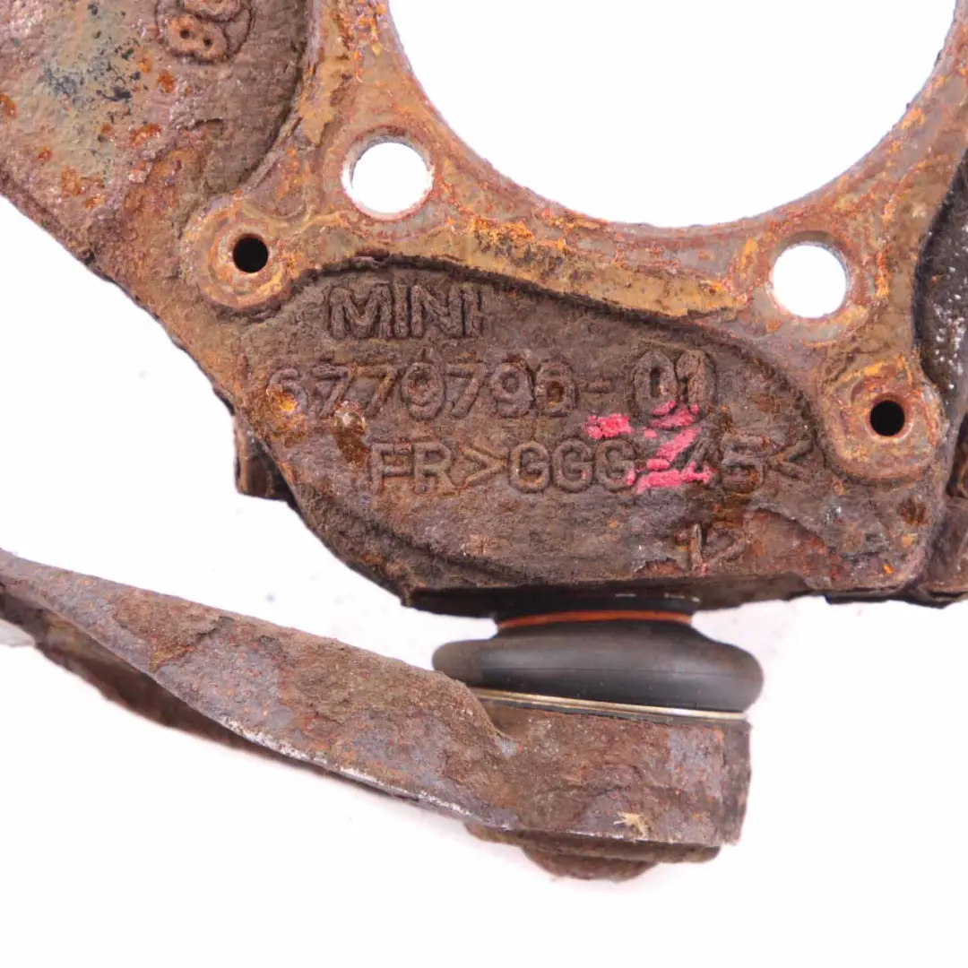Porte-roue avant droit Moyeu de suspension du porte-roue pour Mini R55 R56 à propos du numéro de pièce 6779796 Mini R55 R56 Porte-roue avant droit Moyeu de suspension du porte-roue - SKU 6779796-3 - Numéro de pièce 6779796