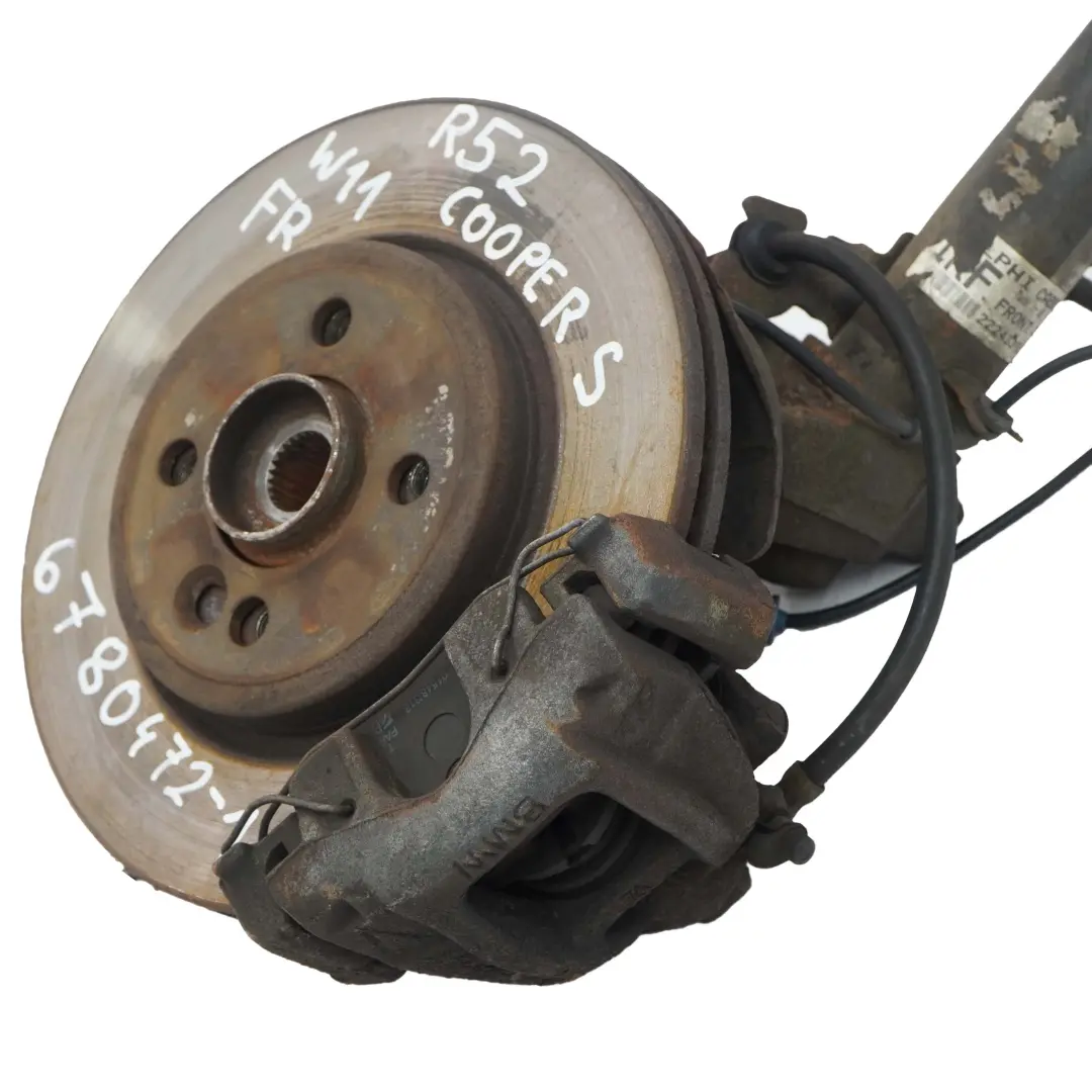 Droit Suspension Jambe Frein Disque Moyeu Roue pour Mini R52 Cabrio W11 Avant à propos du numéro de pièce 6780472 Mini R52 Cabrio W11 Avant Droit Suspension Jambe Frein Disque Moyeu Roue - SKU 6780472-1 - Numéro de pièce 6780472