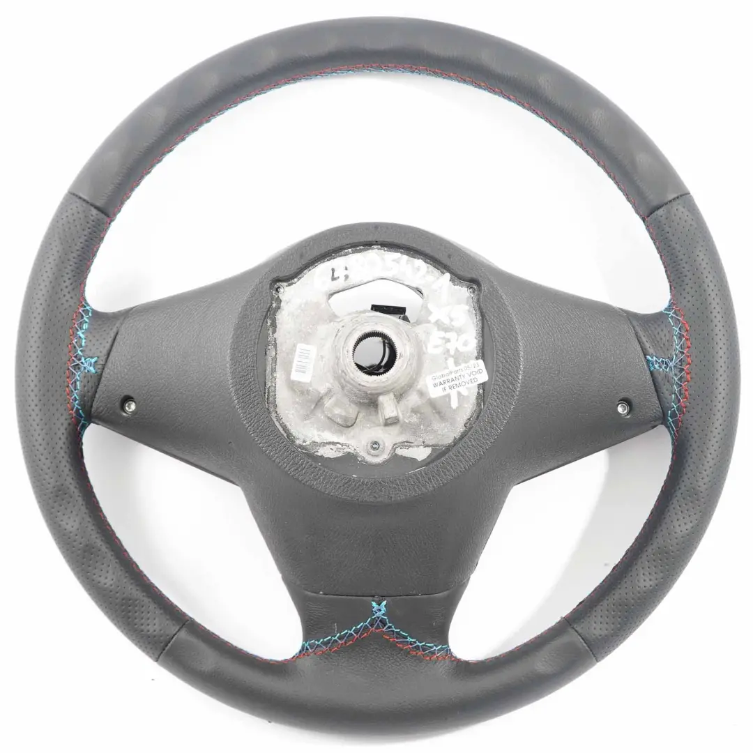 BMW X5 E70 NEW Black Leather Steering Wheel M-tricolored Threads 6778742 - SKU 6780542-1 - Part number 6780542
