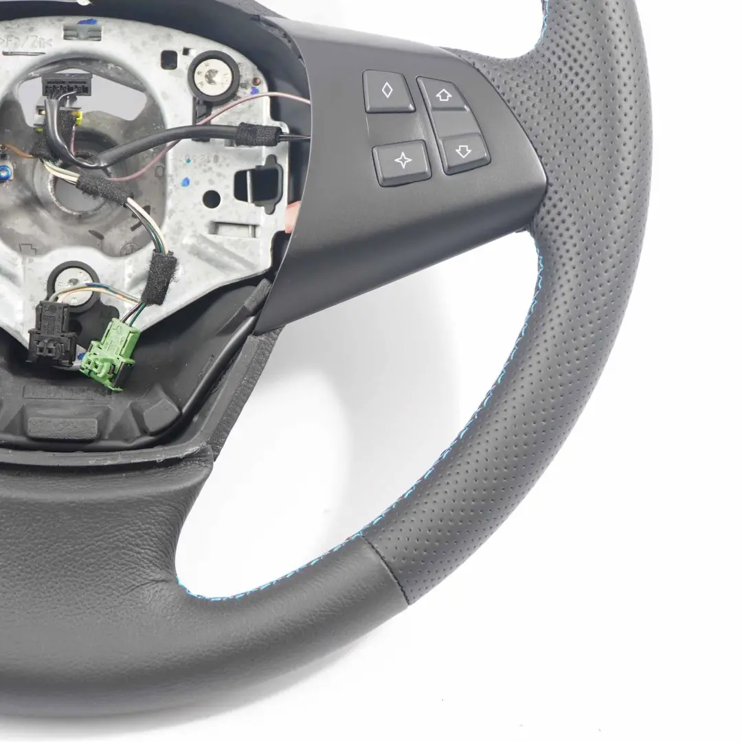 BMW X5 E70 NEU Schwarz Leder Lederlenkrad M-tricolored Threads 6778742 - SKU 6780542-1 - Teilenummer 6780542