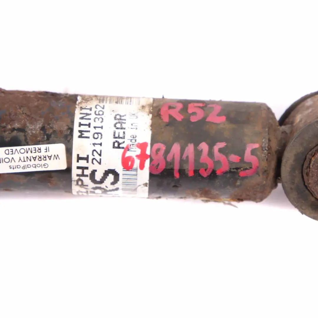 Amortisseur de ressort, de jambe de force arrière droit pour Mini R52 Cabrio à propos du numéro de pièce 6781135 Mini R52 Cabrio Amortisseur de ressort, de jambe de force arrière droit - SKU 6781135-5 - Numéro de pièce 6781135