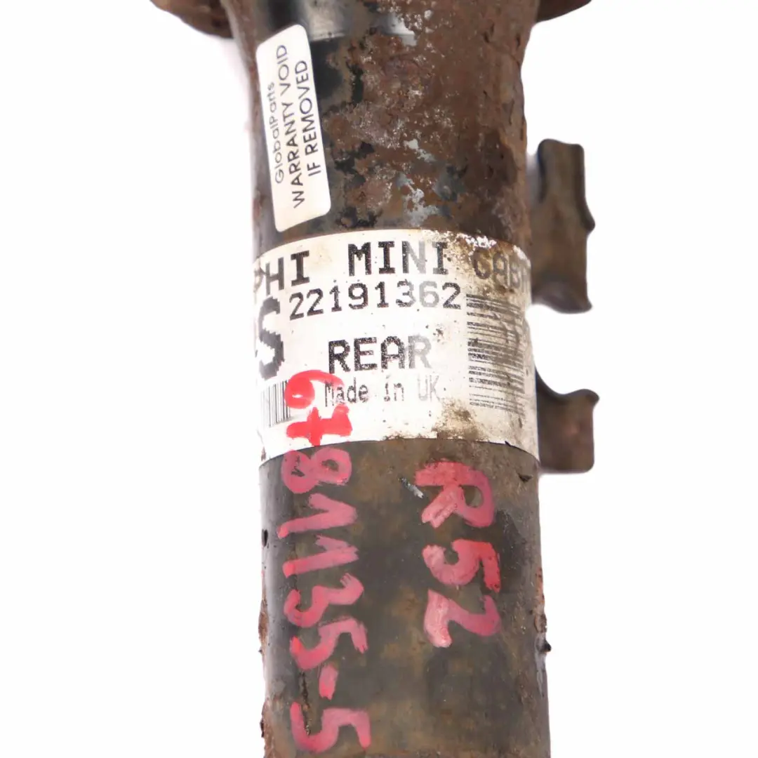 Amortisseur de ressort, de jambe de force arrière droit pour Mini R52 Cabrio à propos du numéro de pièce 6781135 Mini R52 Cabrio Amortisseur de ressort, de jambe de force arrière droit - SKU 6781135-5 - Numéro de pièce 6781135