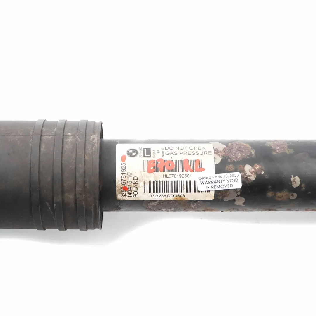 Primavera Puntone Posteriore Sinistro Ammortizzatore per BMW X5 E70 X6 E71 con numero di parte 6781925 BMW X5 E70 X6 E71 Primavera Puntone Posteriore Sinistro Ammortizzatore - SKU 6781925 - Numero di parte 6781925