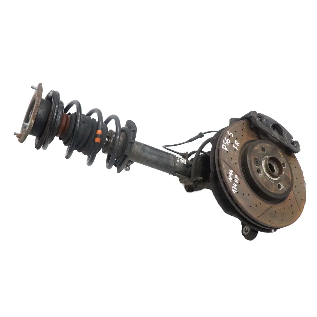 Front Right O/S Suspension Leg Spring Strut Perforated Brake to Mini R56 Cooper S with Part number 6782210 Mini R56 Cooper S Front Right O/S Suspension Leg Spring Strut Perforated Brake - SKU 6782210-3 - Part number 6782210