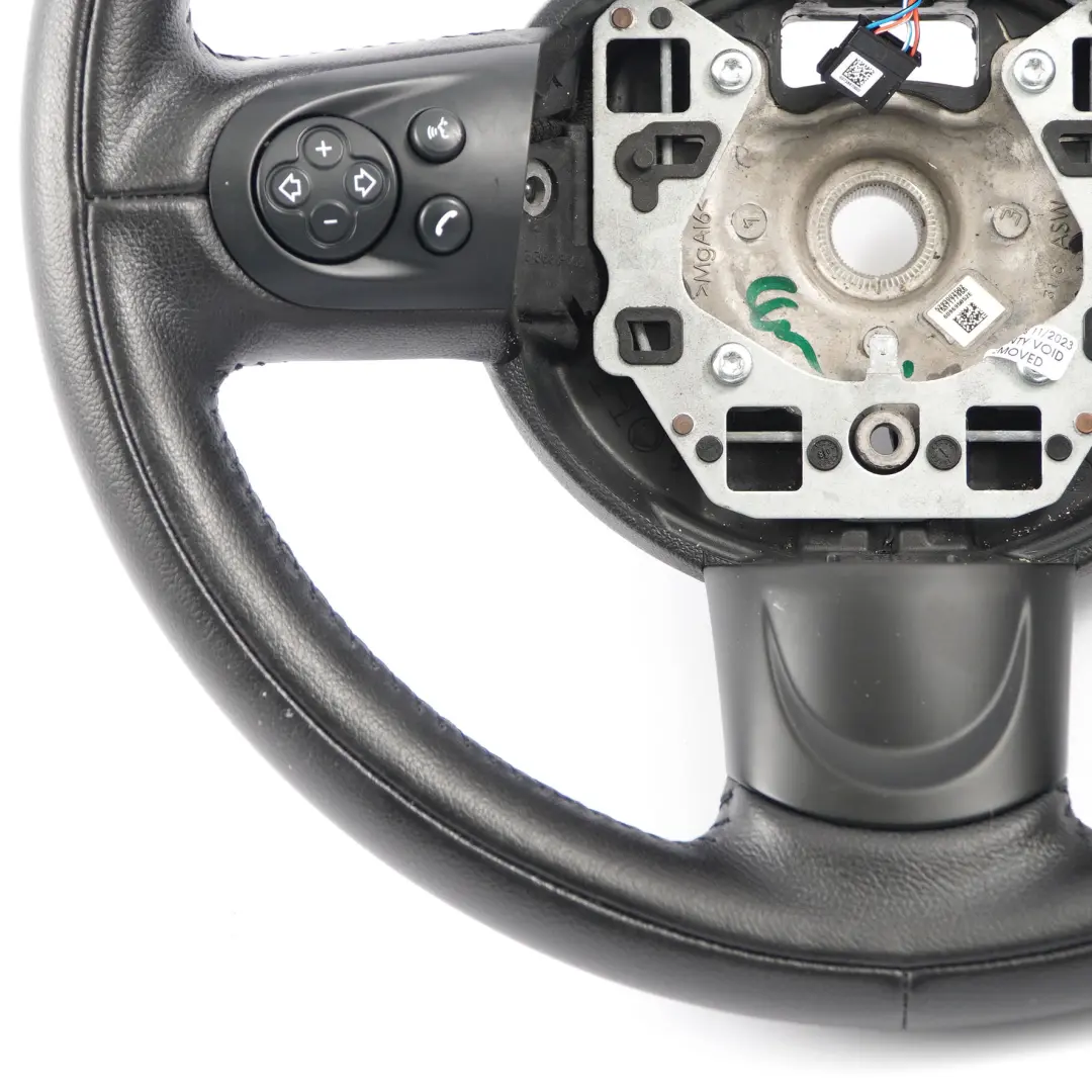 Leather Sports Multifunction Steering Wheel Mini Cooper R56 LCI R60 Black - SKU 6782595-6 - Part number 6782595