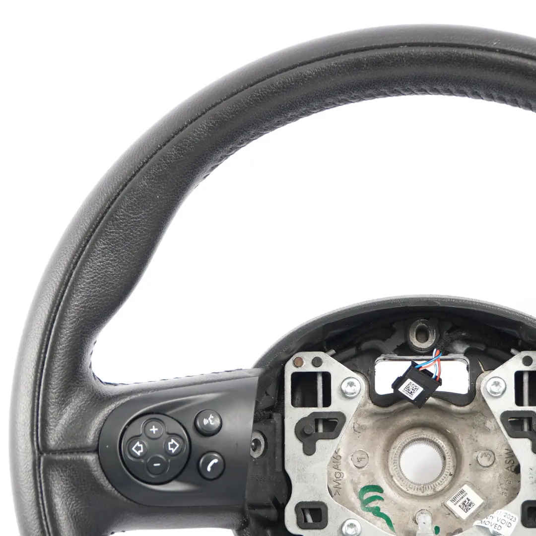 Leather Sports Multifunction Steering Wheel Mini Cooper R56 LCI R60 Black - SKU 6782595-6 - Part number 6782595