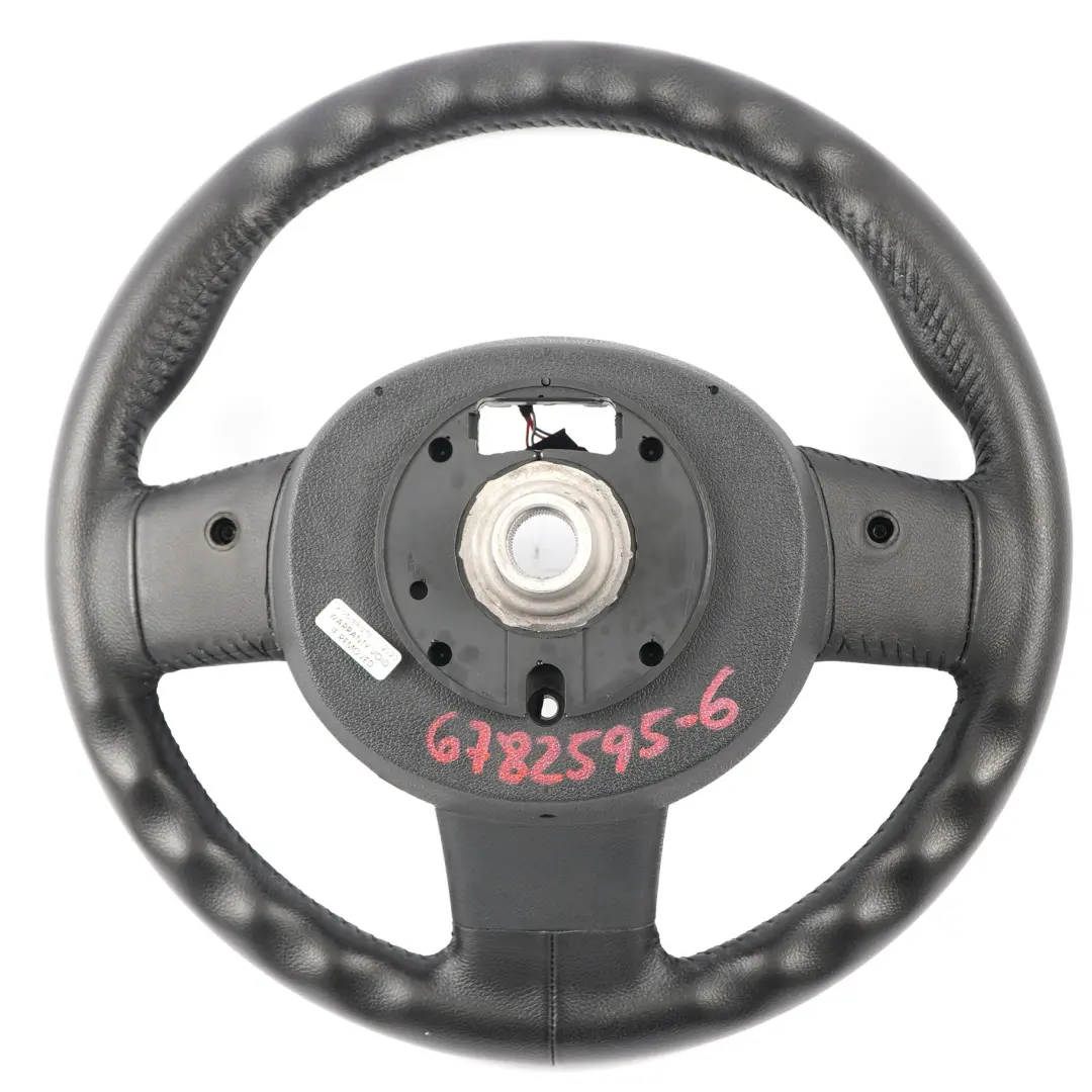 Leather Sports Multifunction Steering Wheel Mini Cooper R56 LCI R60 Black - SKU 6782595-6 - Part number 6782595