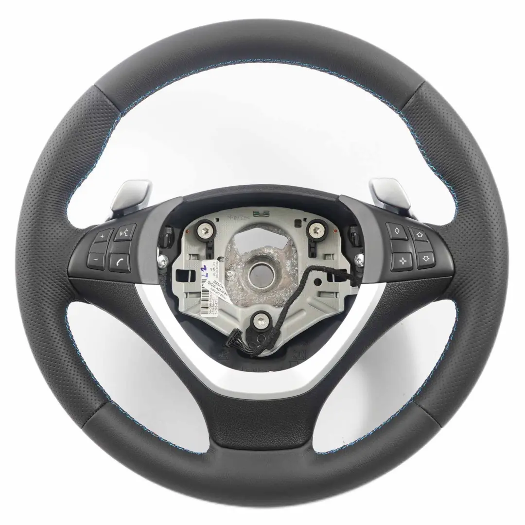 Leather Sport Steering Wheel Paddle Shift BMW X5 E70 LCI X6 E71 NEW Black - SKU 6782805-1 - Part number 6782805
