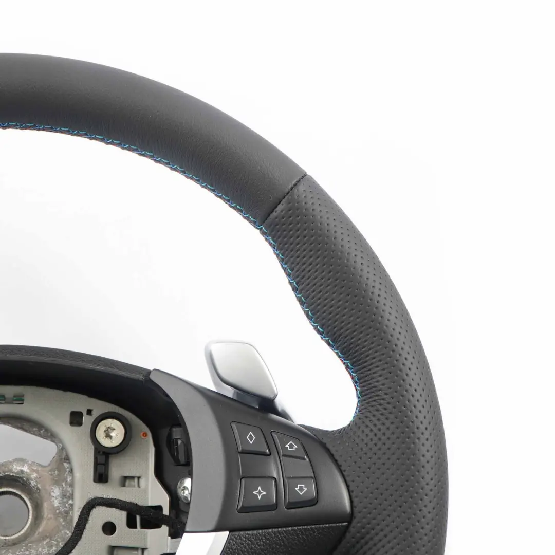 Leather Sport Steering Wheel Paddle Shift BMW X5 E70 LCI X6 E71 NEW Black - SKU 6782805-1 - Part number 6782805