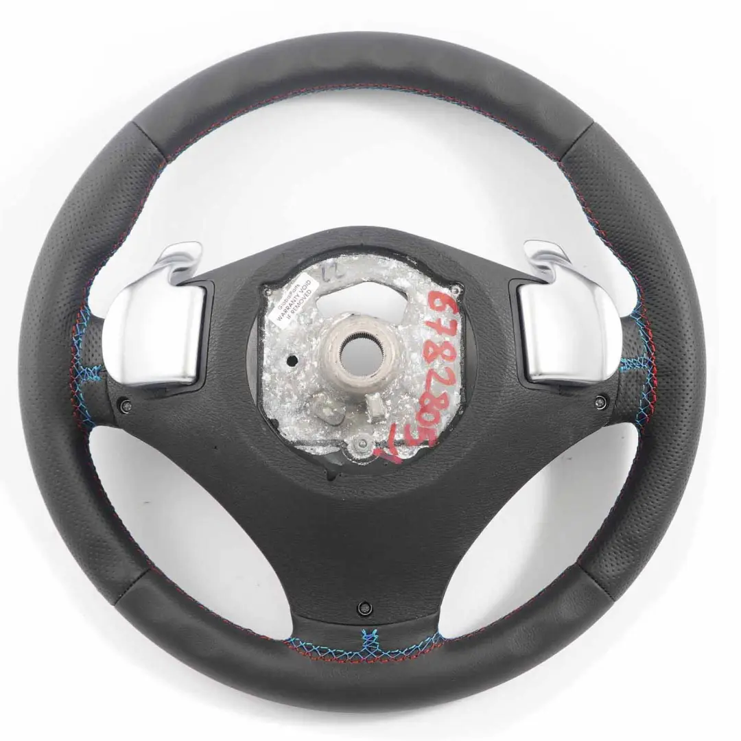 Leather Sport Steering Wheel Paddle Shift BMW X5 E70 LCI X6 E71 NEW Black - SKU 6782805-1 - Part number 6782805