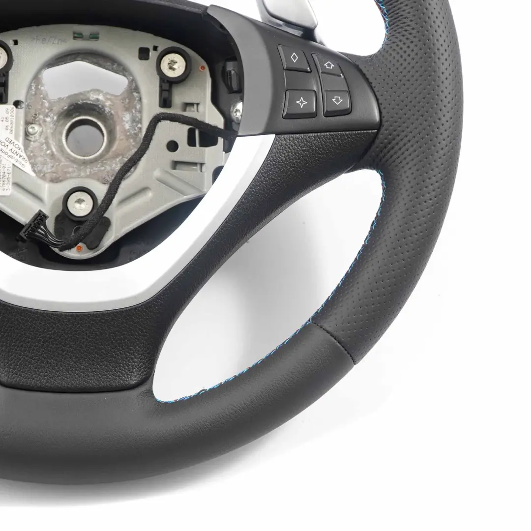 Leather Sport Steering Wheel Paddle Shift BMW X5 E70 LCI X6 E71 NEW Black - SKU 6782805-1 - Part number 6782805