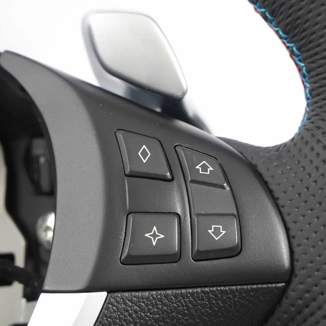 Leather Sport Steering Wheel Paddle Shift to BMW X5 E70 LCI X6 E71 NEW Black with Part number 6782805 BMW X5 E70 LCI X6 E71 NEW Black Leather Sport Steering Wheel Paddle Shift - SKU 6782805-1 - Part number 6782805