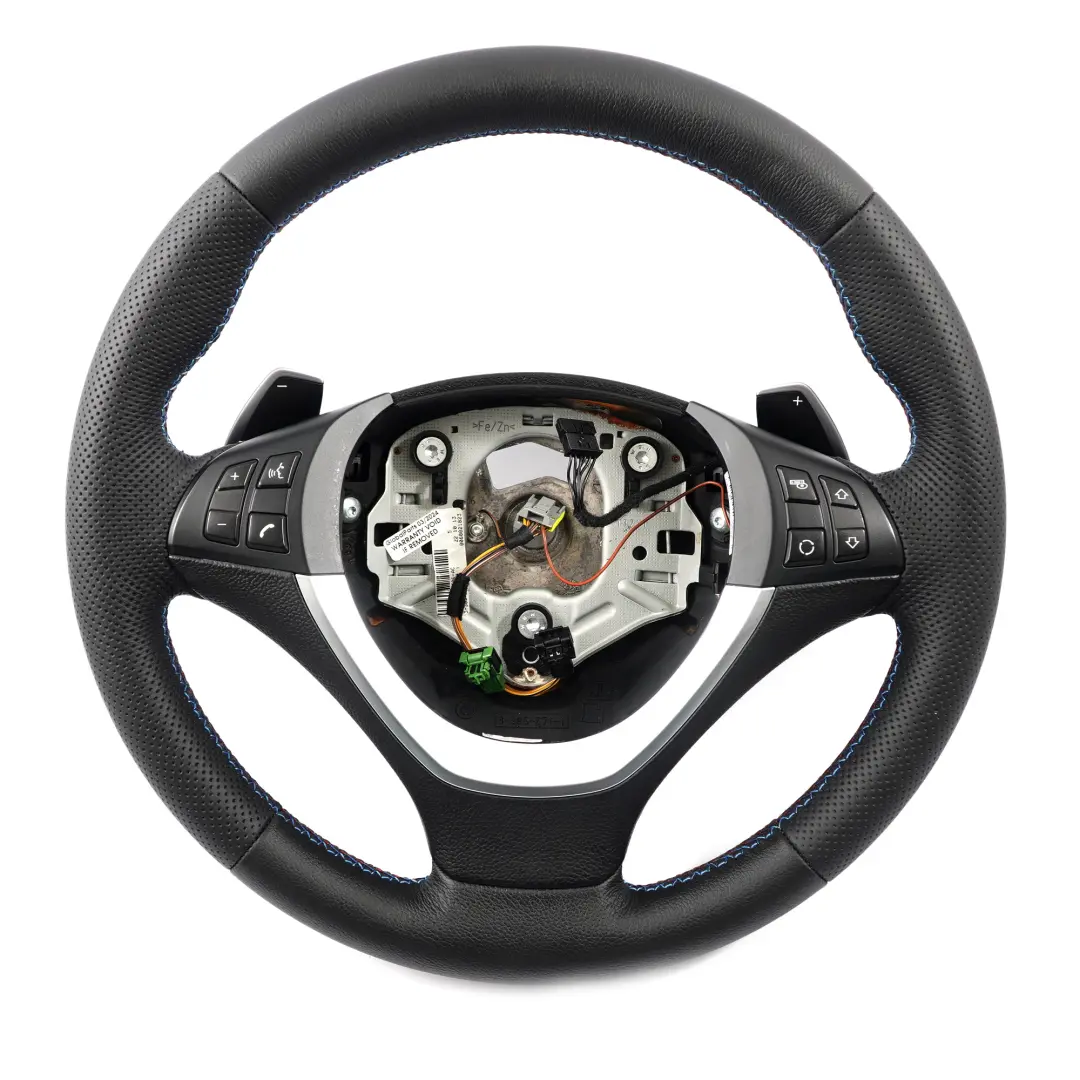 Leather Sport Steering Wheel Paddle Shift BMW X5 E70 LCI X6 E71 NEW Black - SKU 6782805-2 - Part number 6782805