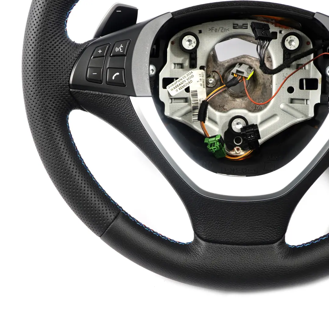 Leather Sport Steering Wheel Paddle Shift BMW X5 E70 LCI X6 E71 NEW Black - SKU 6782805-2 - Part number 6782805