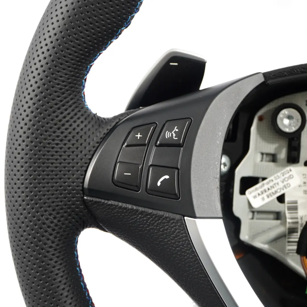 Leather Sport Steering Wheel Paddle Shift BMW X5 E70 LCI X6 E71 NEW Black - SKU 6782805-2 - Part number 6782805