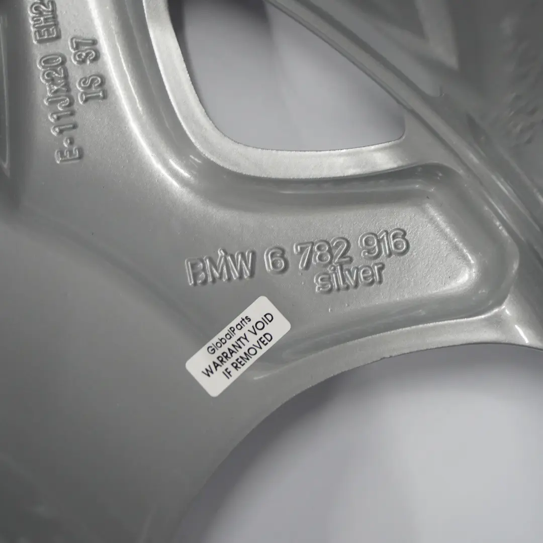 Alloy Rim 20" Y-spoke 214 11J ET:37 to BMW X6 E71 E72 Rear Wheel with Part number 6782916 BMW X6 E71 E72 Rear Wheel Alloy Rim 20" Y-spoke 214 11J ET:37 - SKU 6782916 - Part number 6782916