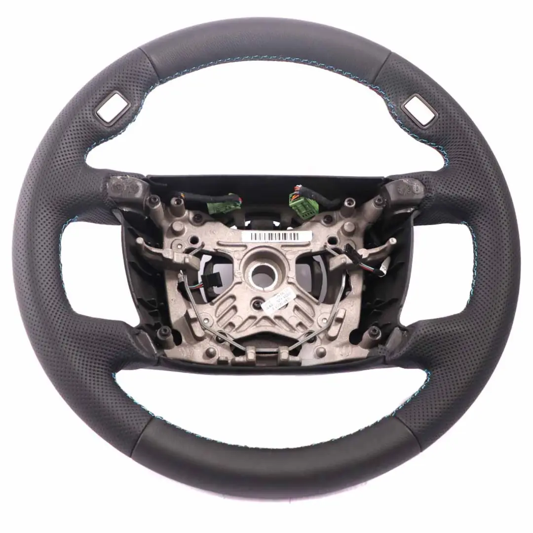 Leather Steering Wheel Black M Tricoloured Threads to BMW 7 Series E65 NEW Black with Part number 6783500 BMW 7 Series E65 NEW Black Leather Steering Wheel Black M Tricoloured Threads - SKU 6783500-1 - Part number 6783500