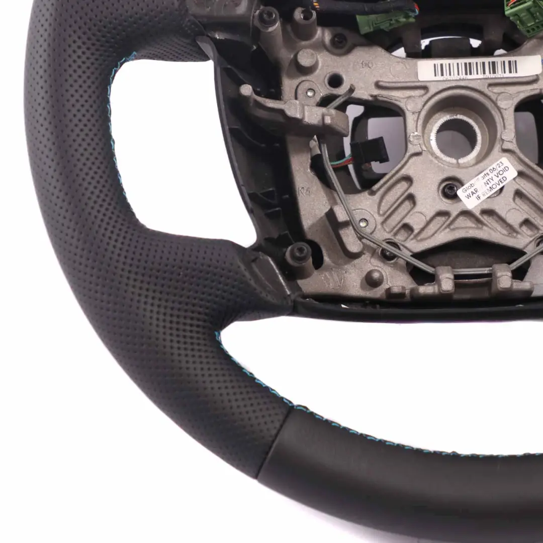 Leather Steering Wheel Black M Tricoloured Threads to BMW 7 Series E65 NEW Black with Part number 6783500 BMW 7 Series E65 NEW Black Leather Steering Wheel Black M Tricoloured Threads - SKU 6783500-1 - Part number 6783500