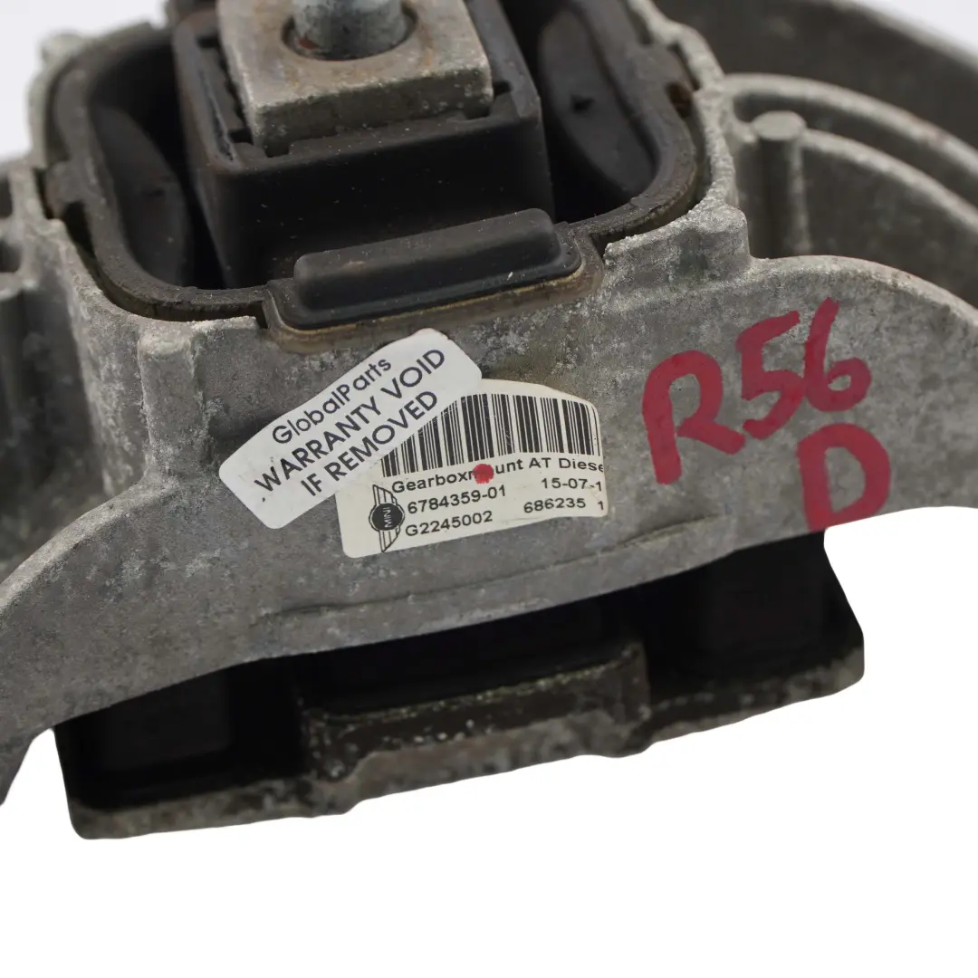 N47N Gearbox Mount Holder Bracket to Mini Cooper D R55 R56 W16 R60 with Part number 6784359 Mini Cooper D R55 R56 W16 R60 N47N Gearbox Mount Holder Bracket - SKU 6784359 - Part number 6784359