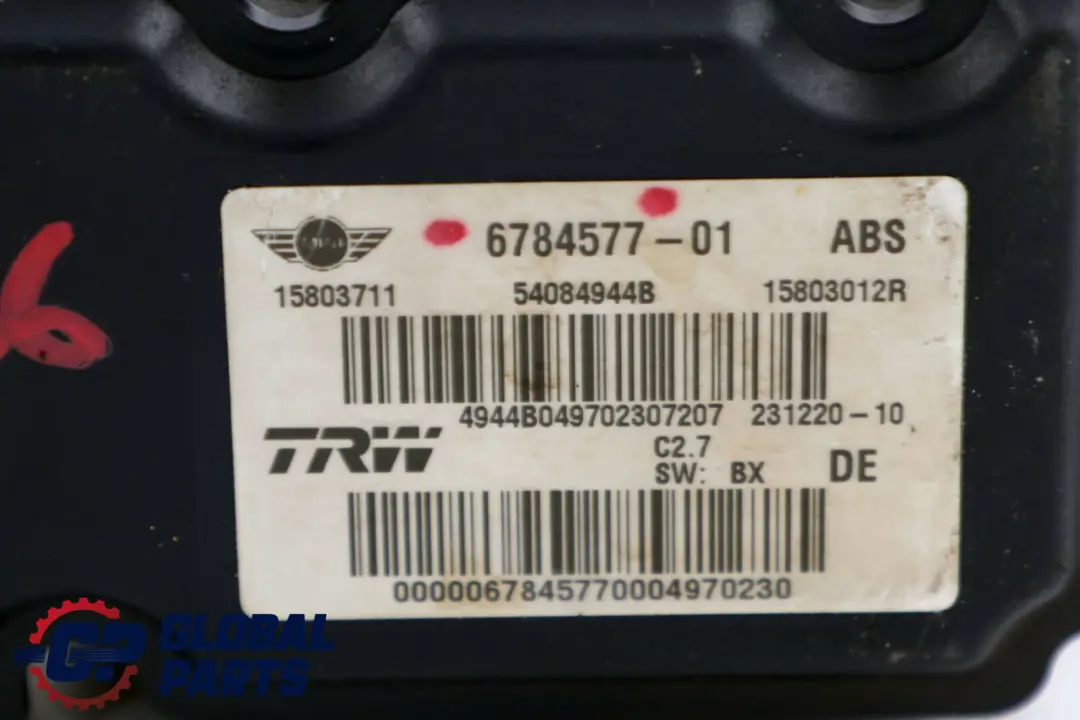 Mini Cooper One R56 ABS Unidad De Frenado Hidraulico Modulo De Bomba - SKU 6784577 - Número de pieza 6784577
