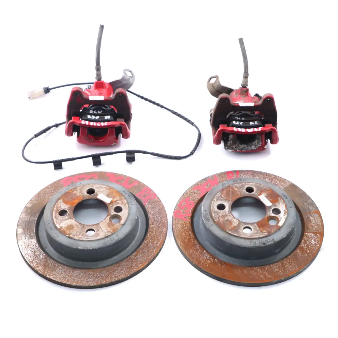 Mini R55 R56 R57 JCW John Cooper Works Rear Wheel TRW Brakes Caliper Set 280X10 - SKU 6784645/6784646 - Part number 6784645/6784646