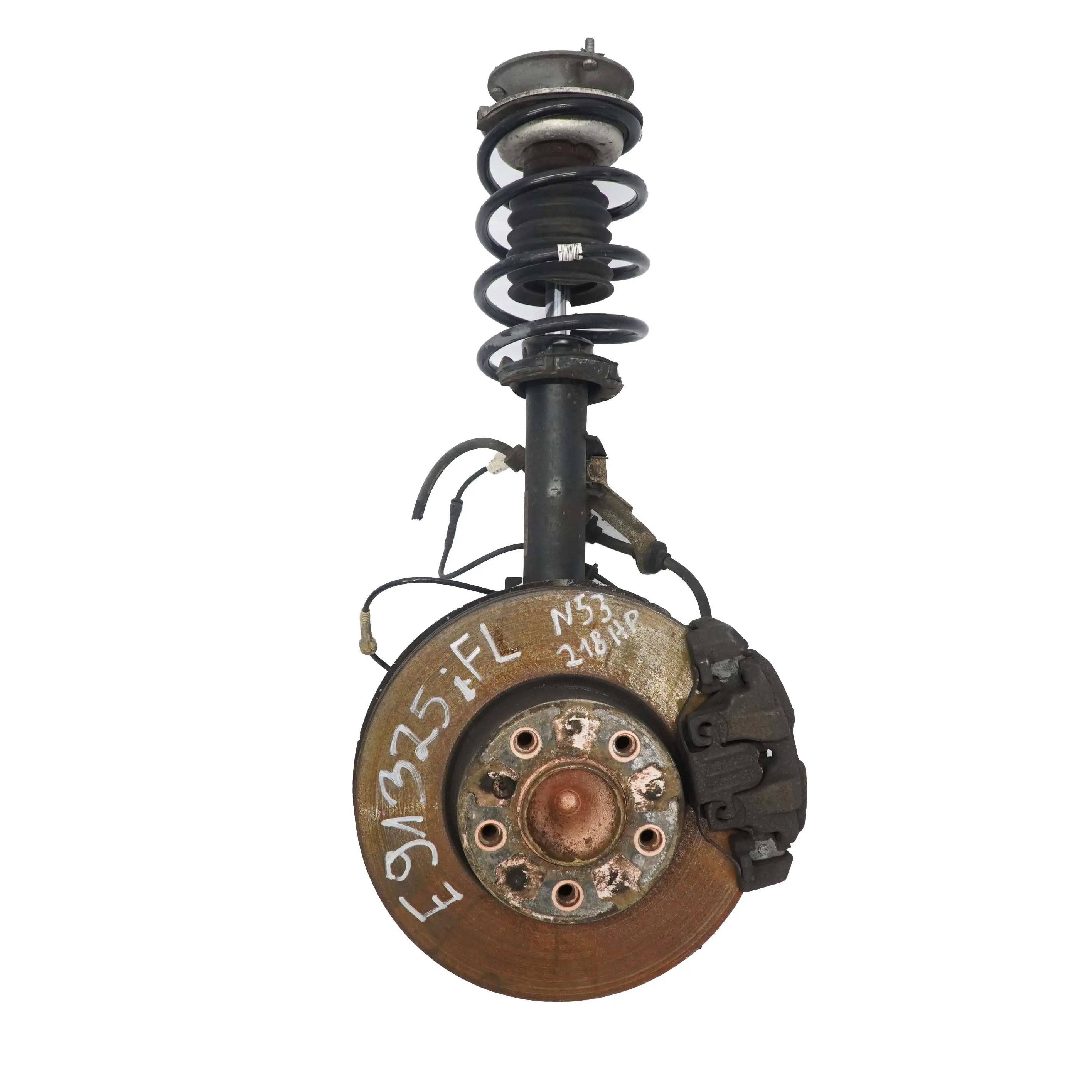 BMW E91 325i N53 anteriore sinistro molla puntone freno sospensione gamba mozzo