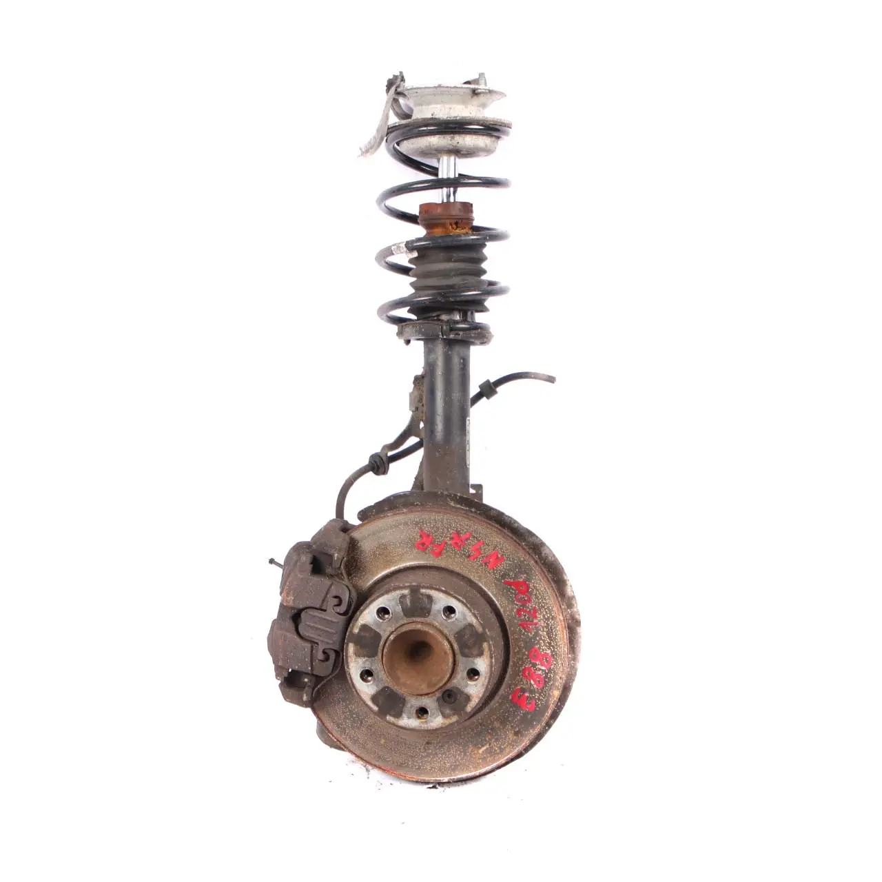 BMW E88 Cabrio 118d N47 Sospensione anteriore destra Gamba Asse Freno Disco