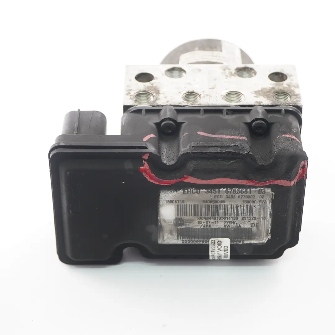 ABS Hydro Braking Unit Pump Module 6785681 to Mini Cooper One R56 with Part number 6786224 Mini Cooper One R56 ABS Hydro Braking Unit Pump Module 6785681 - SKU 6786224-1 - Part number 6786224