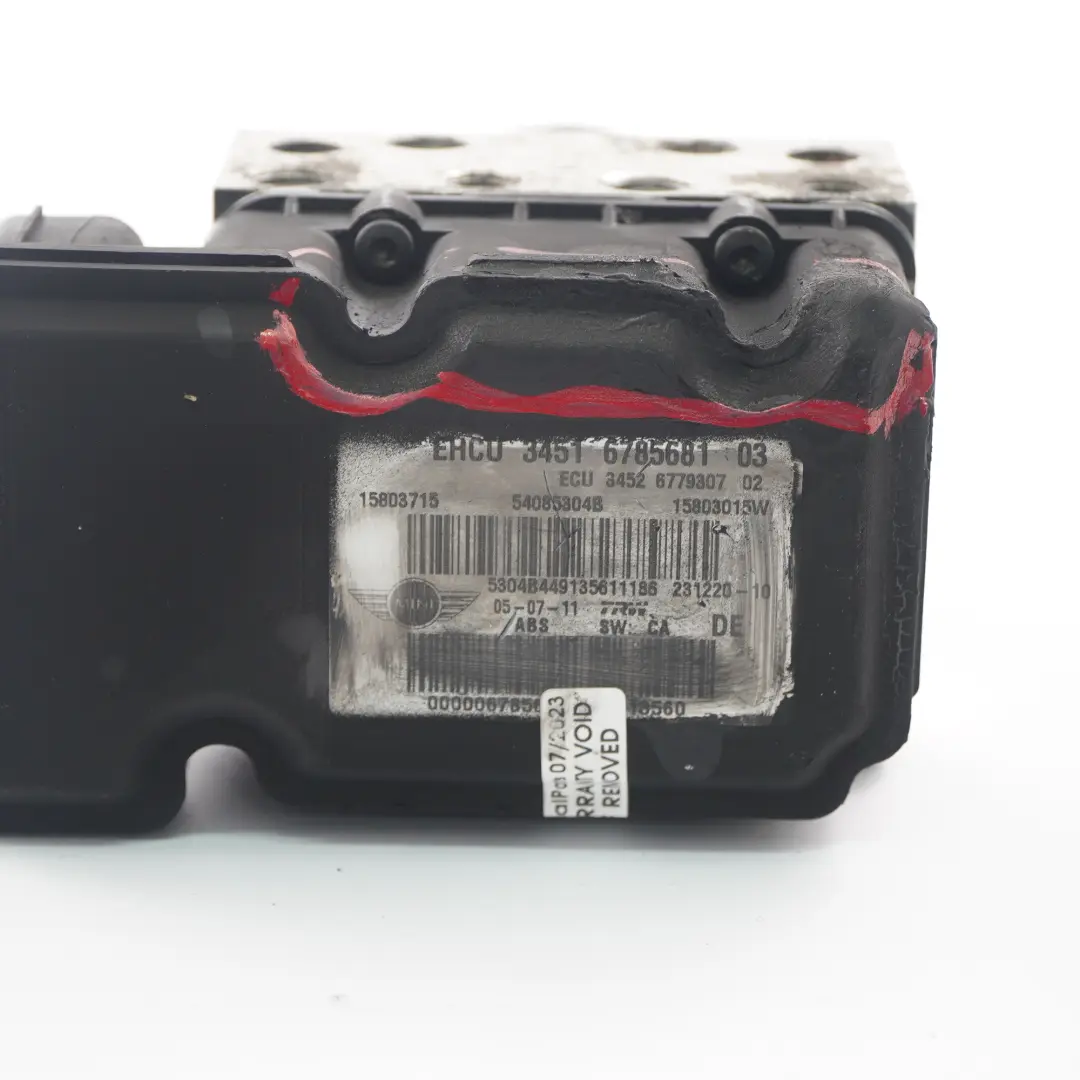 ABS Unidad Frenado Hidráulico Módulo Bomba 6785681 para Mini Cooper R56 con número de pieza 6786224 Mini Cooper R56 ABS Unidad Frenado Hidráulico Módulo Bomba 6785681 - SKU 6786224-1 - Número de pieza 6786224